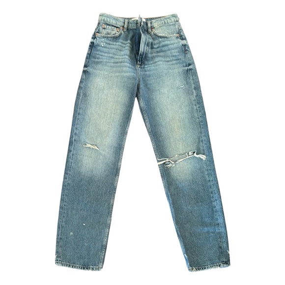 ZARA NWOT Straight-leg Jeans - Picture 1 of 8
